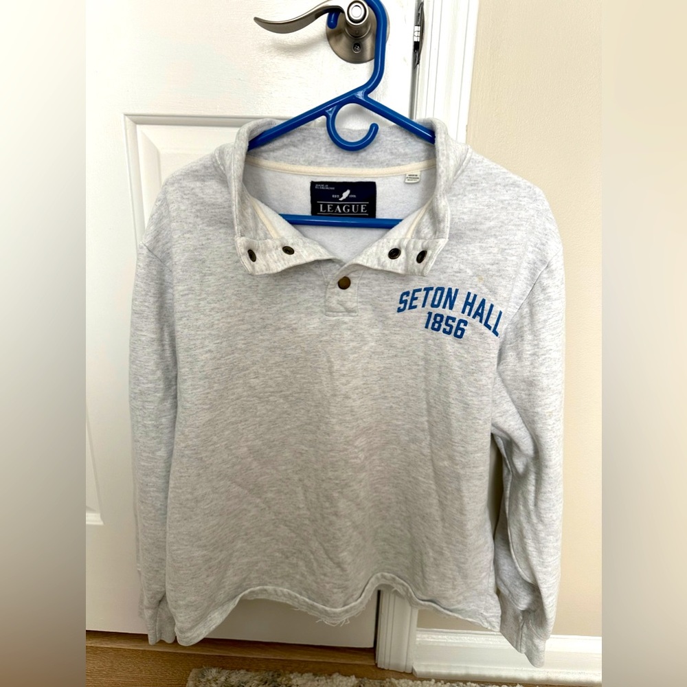 Seton Hall University Pullover Sweatshirt Quarter Button Up - Women’s M
